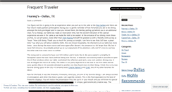 Desktop Screenshot of frequenttraveler.wordpress.com