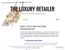 Tablet Screenshot of luxuryretailer.wordpress.com