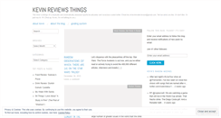 Desktop Screenshot of kevinreviewsthings.wordpress.com