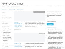 Tablet Screenshot of kevinreviewsthings.wordpress.com