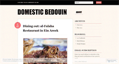 Desktop Screenshot of domesticbedouin.wordpress.com