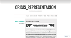 Desktop Screenshot of crisisrepresentacion.wordpress.com