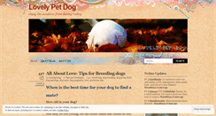 Desktop Screenshot of lovelypetdog.wordpress.com