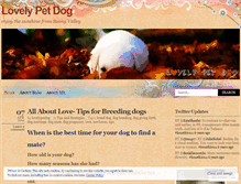 Tablet Screenshot of lovelypetdog.wordpress.com