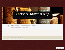 Tablet Screenshot of carrieabrown.wordpress.com