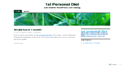 Desktop Screenshot of 1stpersonaldiet.wordpress.com