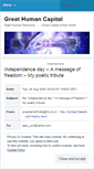 Mobile Screenshot of greathumancapital.wordpress.com