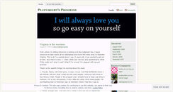 Desktop Screenshot of playwrightsprogress.wordpress.com