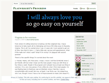 Tablet Screenshot of playwrightsprogress.wordpress.com