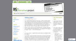 Desktop Screenshot of alternativesproject.wordpress.com