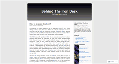 Desktop Screenshot of behindtheirondesk.wordpress.com