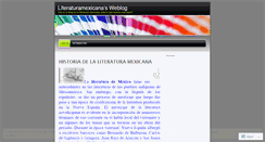 Desktop Screenshot of literaturamexicana.wordpress.com