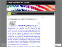 Tablet Screenshot of literaturamexicana.wordpress.com