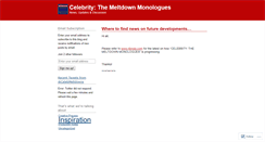 Desktop Screenshot of celebritymeltdownmonologues.wordpress.com