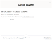 Tablet Screenshot of harshadkhandare.wordpress.com
