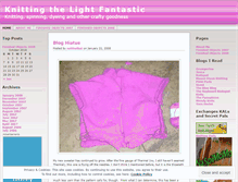 Tablet Screenshot of knittingthelightfantastic.wordpress.com