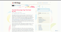 Desktop Screenshot of 100bags.wordpress.com