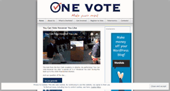 Desktop Screenshot of oneactiononevote.wordpress.com