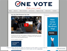 Tablet Screenshot of oneactiononevote.wordpress.com