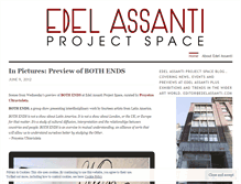 Tablet Screenshot of edelassantiprojectspace.wordpress.com