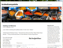 Tablet Screenshot of brokedownpalette.wordpress.com