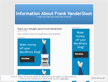 Tablet Screenshot of frankvandersloot.wordpress.com