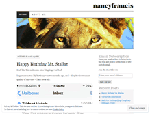 Tablet Screenshot of nancyfrancis.wordpress.com