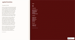 Desktop Screenshot of againstboredom.wordpress.com