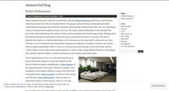 Desktop Screenshot of immaterialblog.wordpress.com