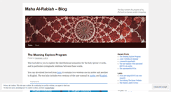 Desktop Screenshot of mahaalrabiah.wordpress.com