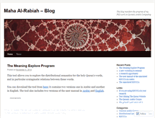 Tablet Screenshot of mahaalrabiah.wordpress.com