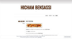 Desktop Screenshot of hichambensassi.wordpress.com