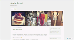 Desktop Screenshot of anniesecret.wordpress.com