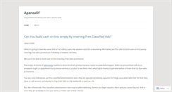 Desktop Screenshot of aparaalif.wordpress.com