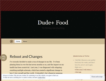 Tablet Screenshot of dudeplusfood.wordpress.com