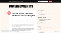 Desktop Screenshot of lowerydwight19.wordpress.com