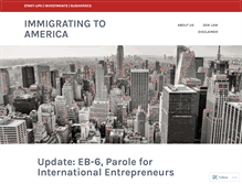 Tablet Screenshot of immigrating.wordpress.com