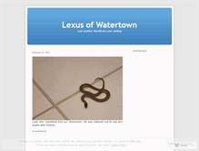 Tablet Screenshot of lexusofwatertown.wordpress.com