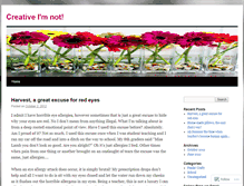 Tablet Screenshot of creativeimnot.wordpress.com