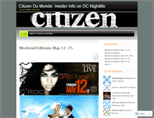 Tablet Screenshot of citizendumonde.wordpress.com