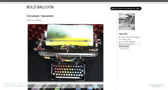 Desktop Screenshot of boldballoon.wordpress.com