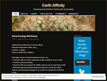 Tablet Screenshot of earthaffinity.wordpress.com