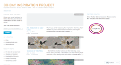 Desktop Screenshot of 30dayinspirationproject.wordpress.com
