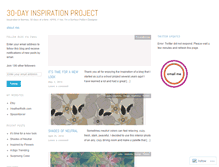 Tablet Screenshot of 30dayinspirationproject.wordpress.com