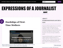 Tablet Screenshot of expressionsofajournalist.wordpress.com