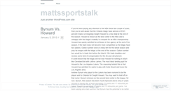 Desktop Screenshot of mattssportstalk.wordpress.com
