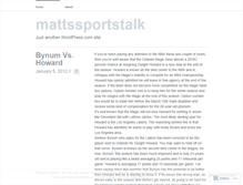 Tablet Screenshot of mattssportstalk.wordpress.com