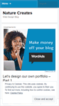 Mobile Screenshot of naturecreates.wordpress.com