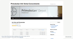 Desktop Screenshot of primobolanesteroide.wordpress.com