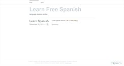 Desktop Screenshot of freespanishlearn.wordpress.com